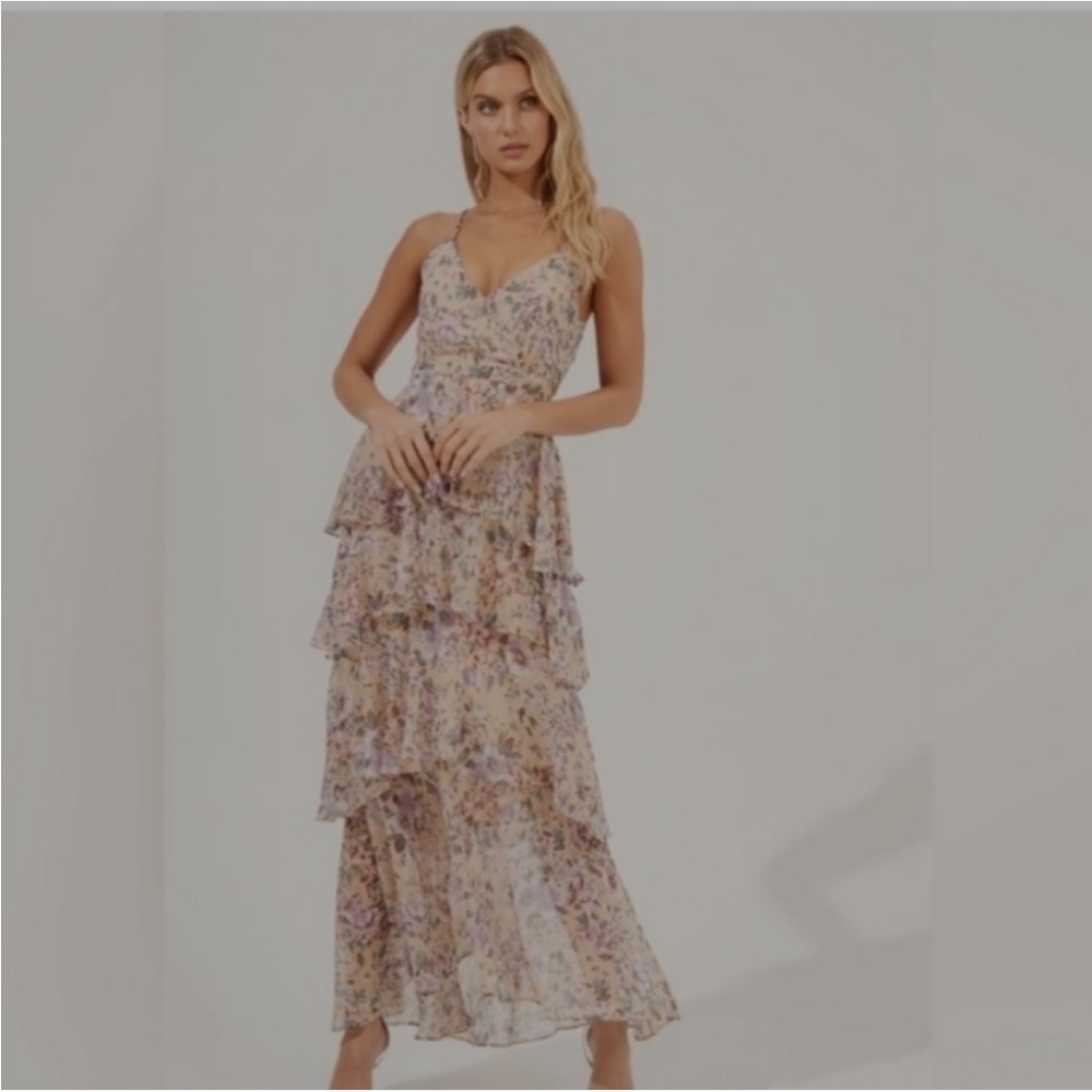 Astr the Label Rosana Floral Tiered Maxi Dress